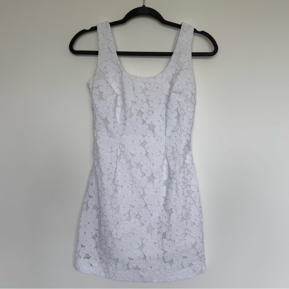 Lilly Pulitzer White Floral Lace Mini Dress - Size 00